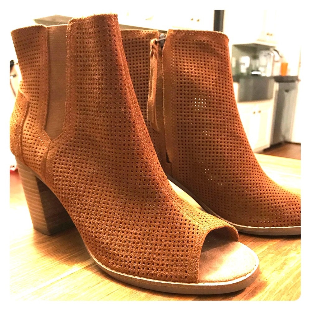 Toms Open Toe Booties